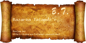 Bazarea Talamér névjegykártya